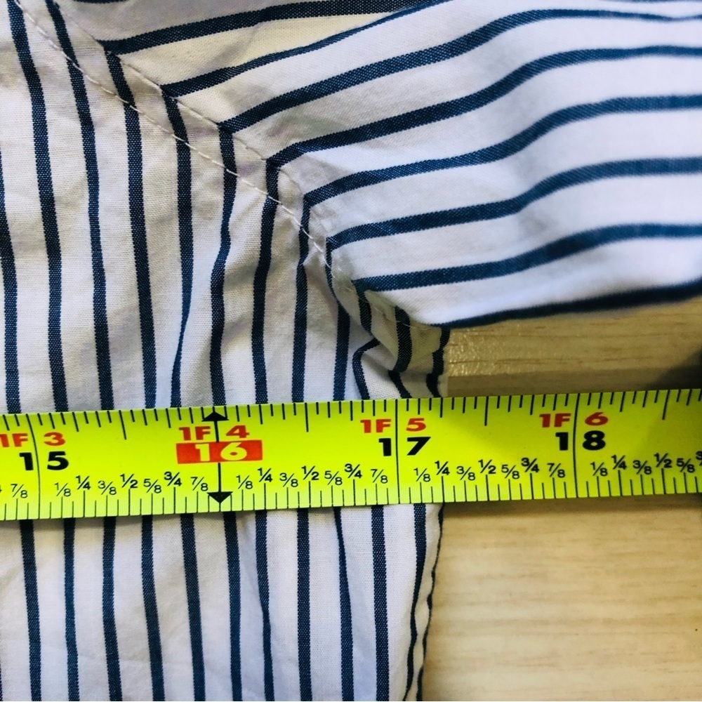 Madewell Lakeside Top Peplum Striped XS blue white - Picture 7 of 13
